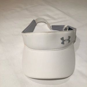 White UnderArmour visor with velcro strap